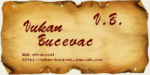 Vukan Bučevac vizit kartica